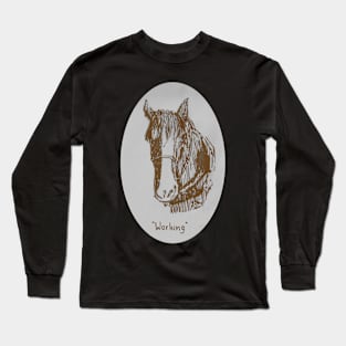 Working Horse Portrait Long Sleeve T-Shirt